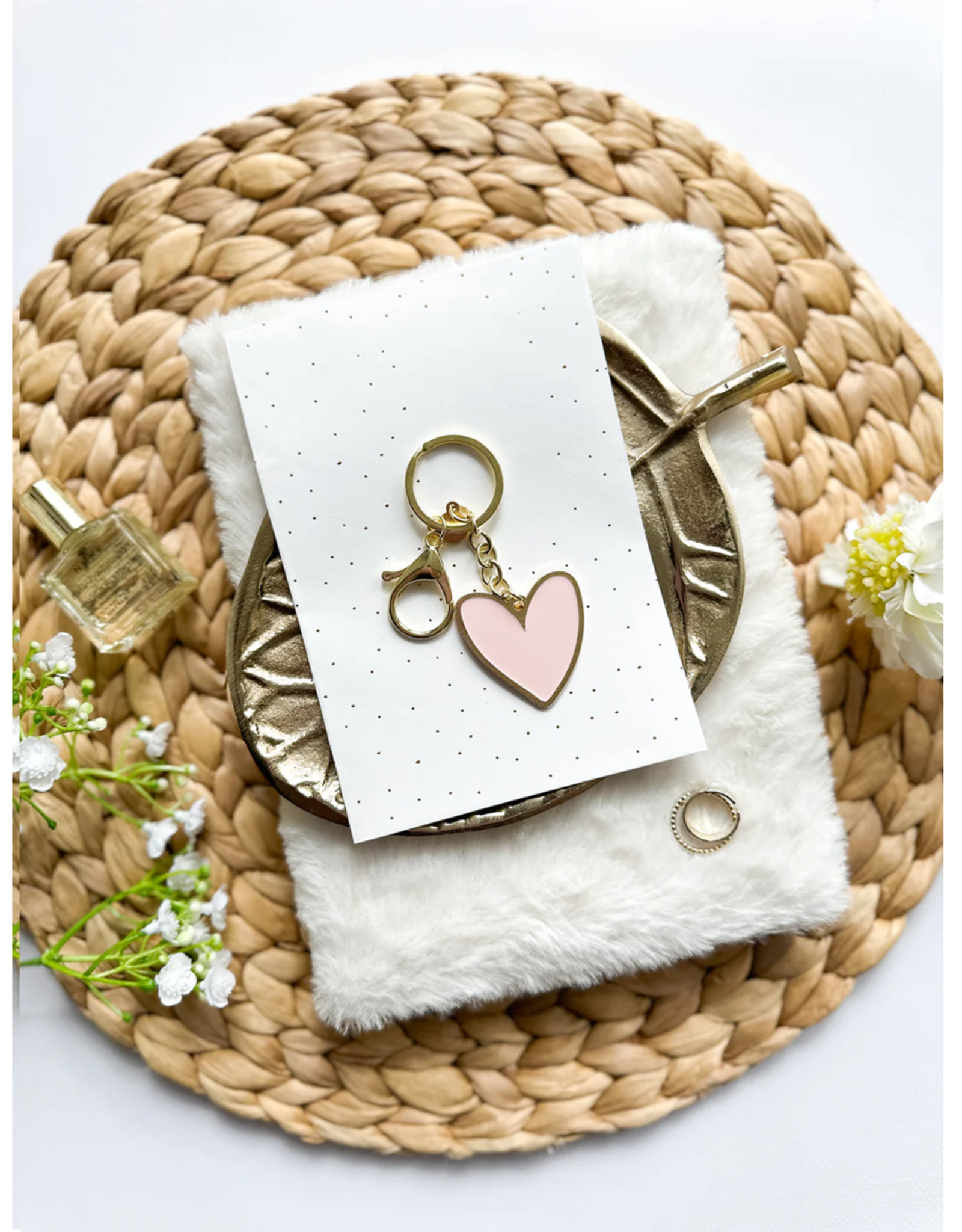 Sleutelhanger "Hart Roze"