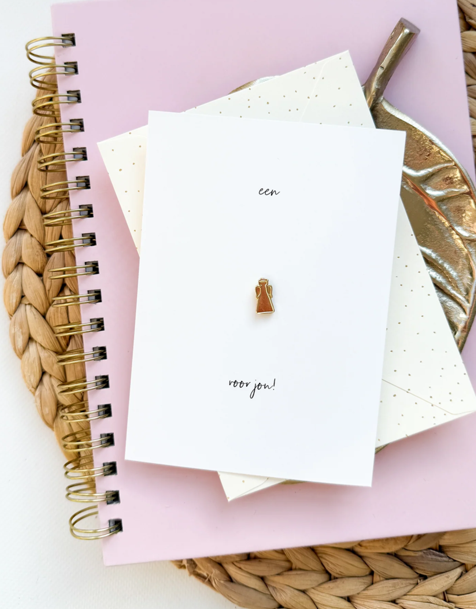 Pin "Een Engel voor Jou" goud (incl envelop)