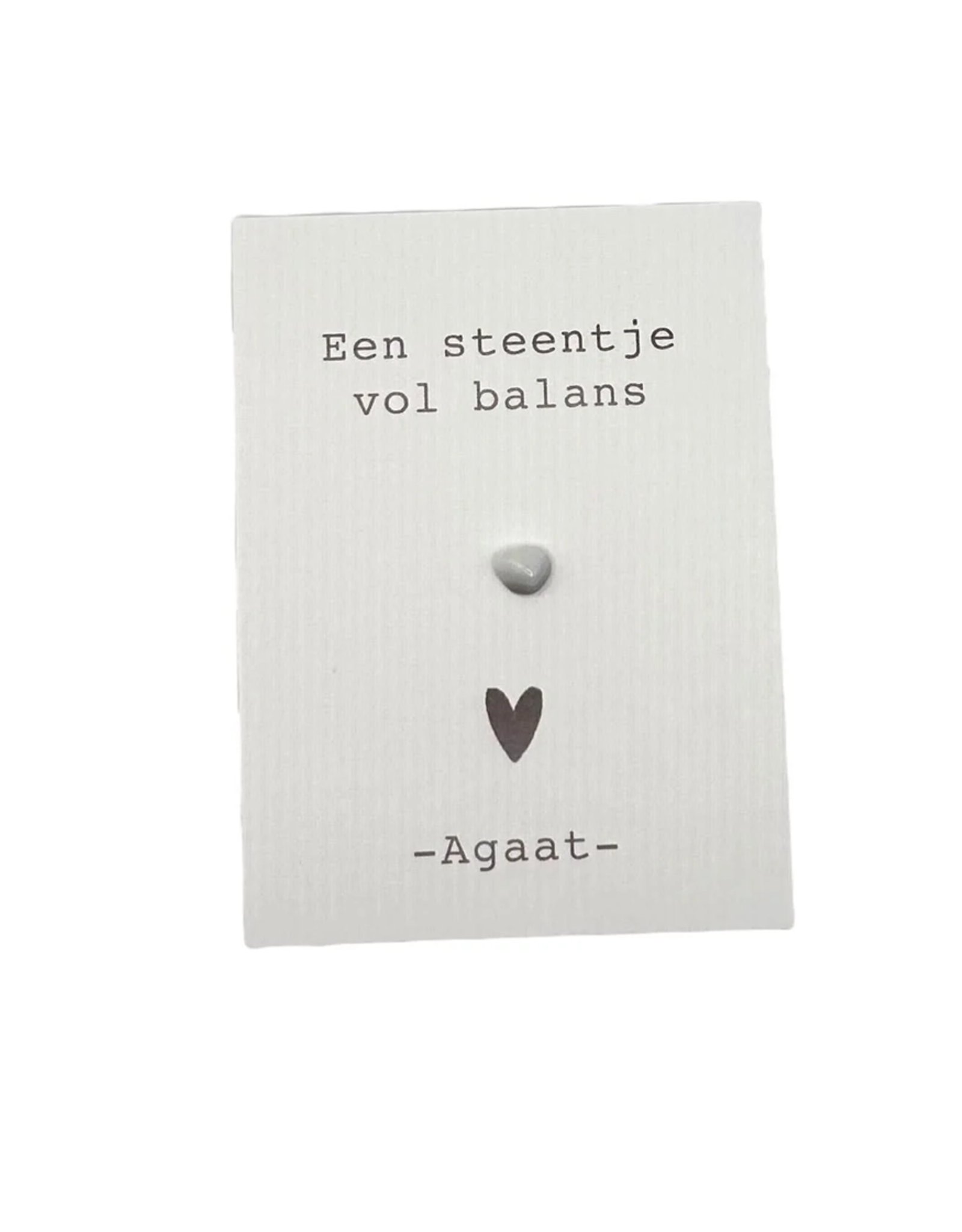 Een Steentje vol balans (Cadeaukaartje) - Agaat