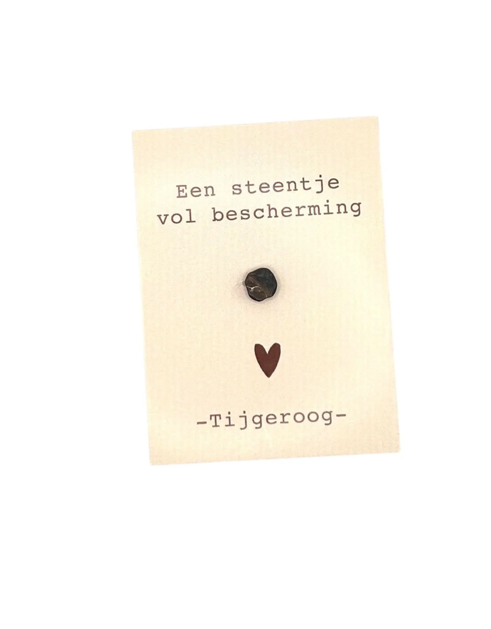 Een Steentje vol bescherming (Cadeaukaartje) - Tijgeroog