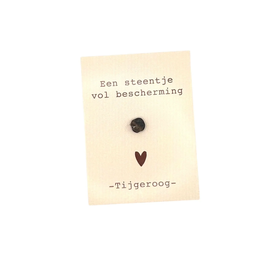 Een Steentje vol bescherming (Cadeaukaartje) - Tijgeroog