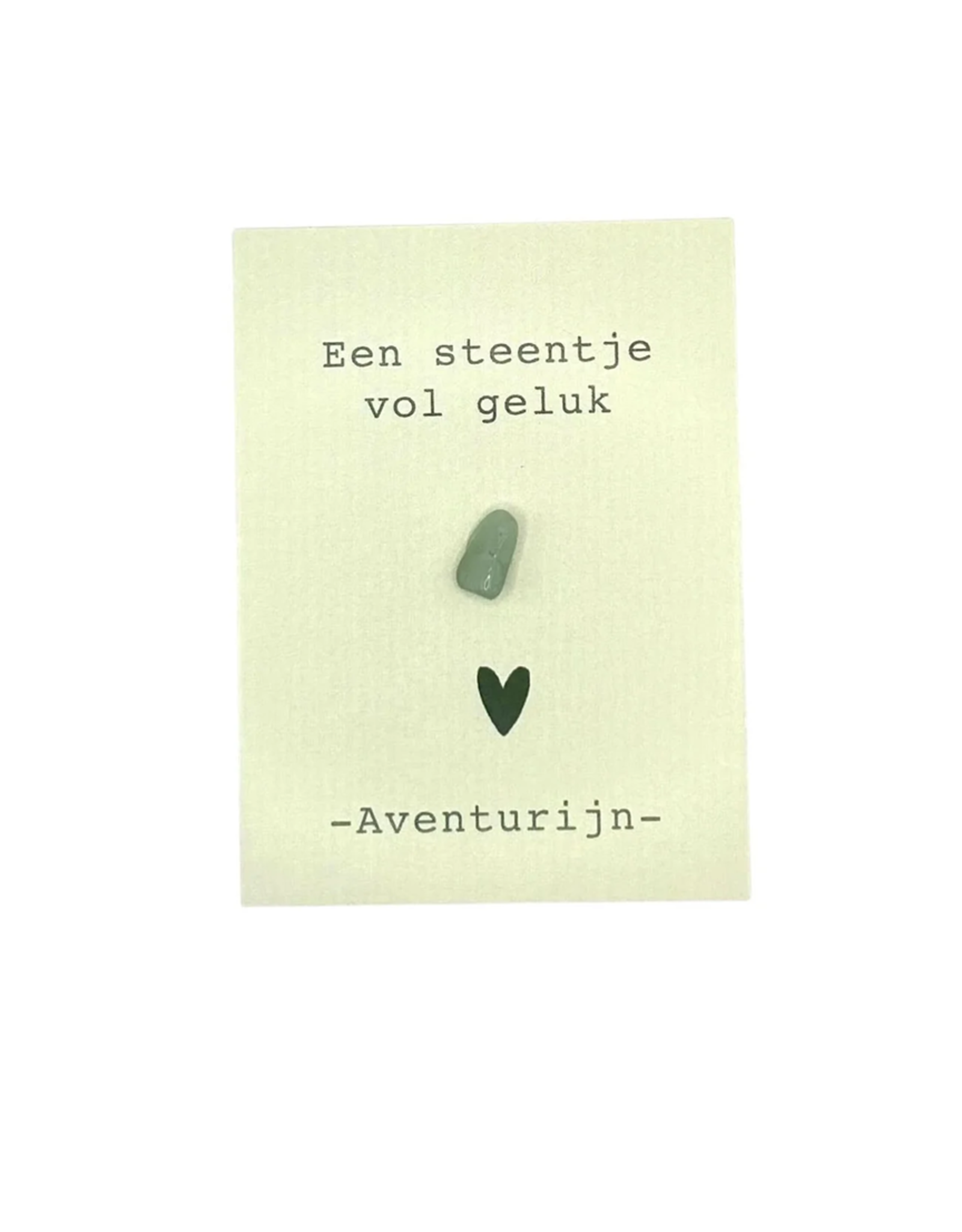 Een Steentje vol geluk (Cadeaukaartje) - Aventurijn