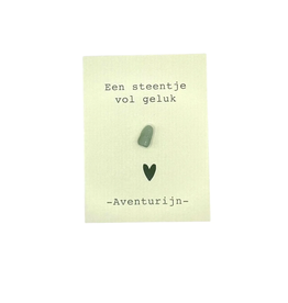 Een Steentje vol geluk (Cadeaukaartje) - Aventurijn