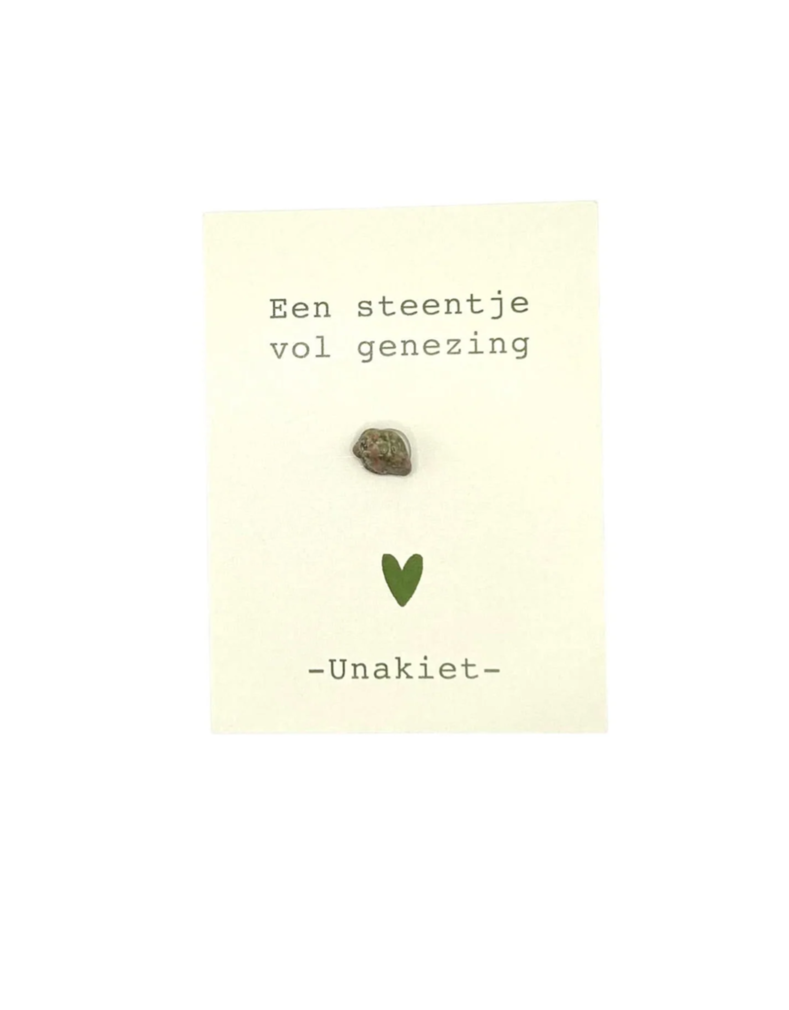 Een Steentje vol genezing (Cadeaukaartje) - Rozenkwarts