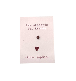 Een Steentje vol kracht (Cadeaukaartje) - Rode Japsis