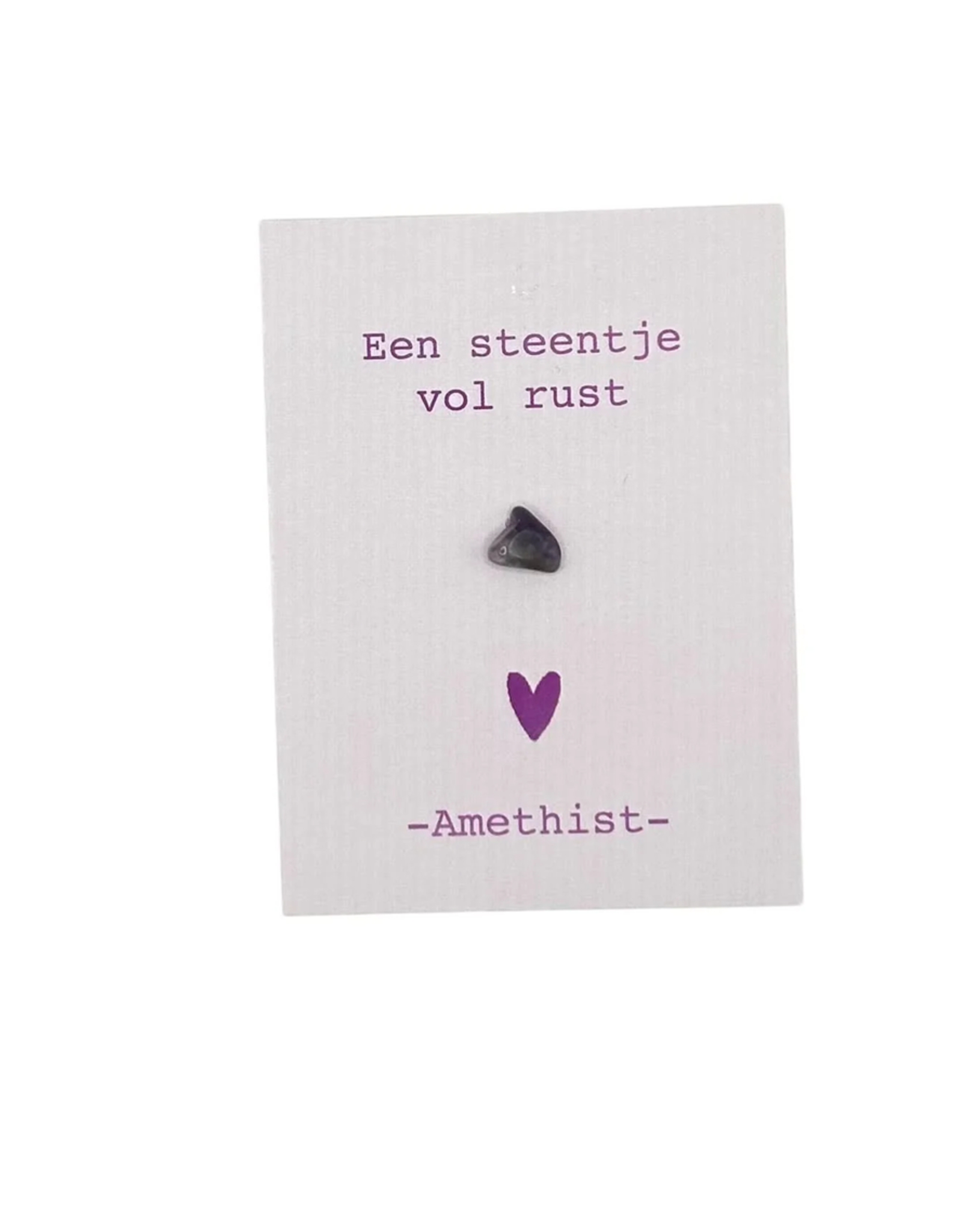 Een Steentje vol rust (Cadeaukaartje) - Amethist