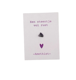 Een Steentje vol rust (Cadeaukaartje) - Amethist
