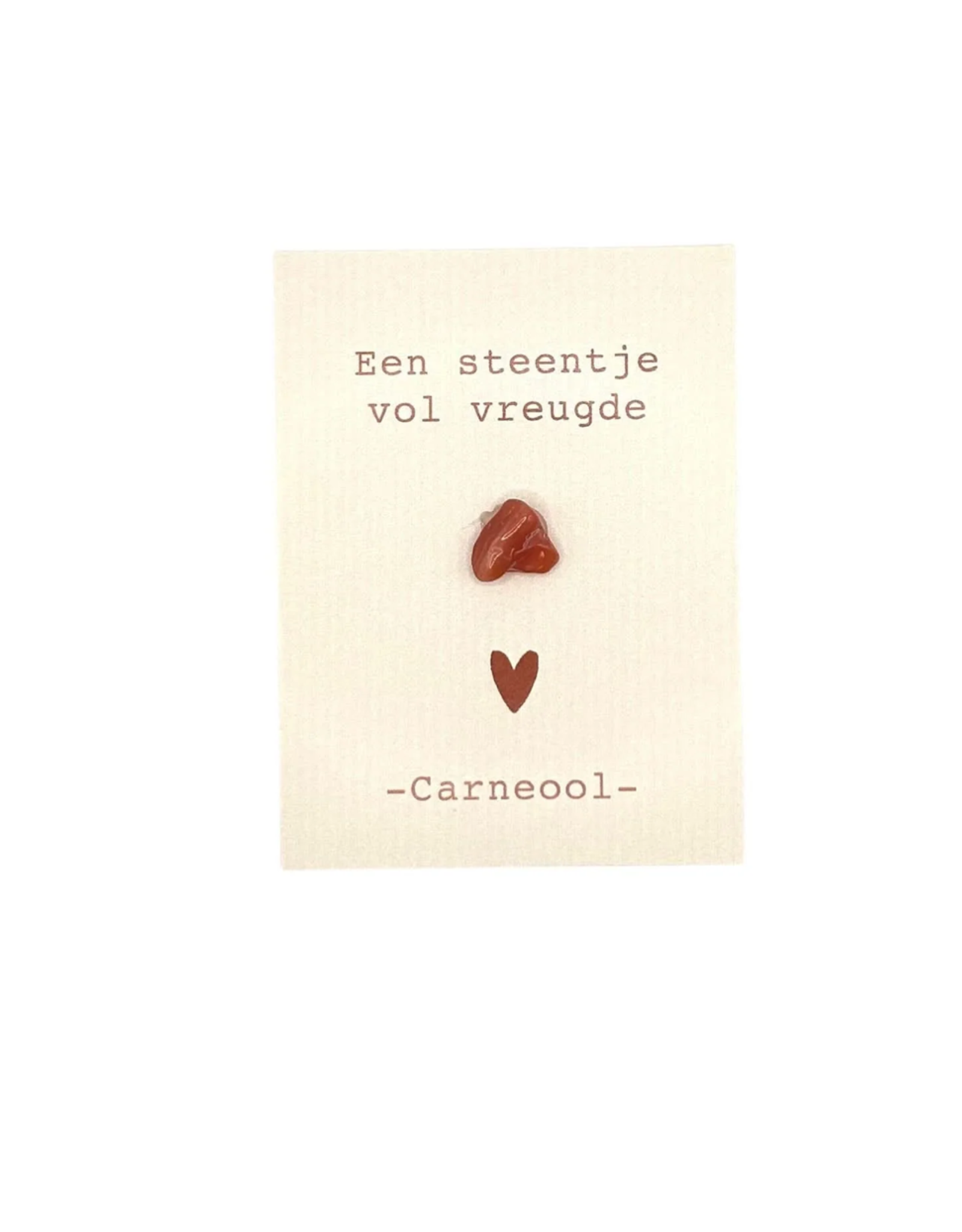 Een Steentje vol vreugde (Cadeaukaartje) - Rozenkwarts