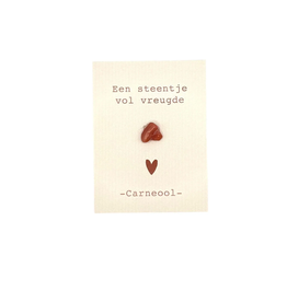Een Steentje vol vreugde (Cadeaukaartje) - Rozenkwarts