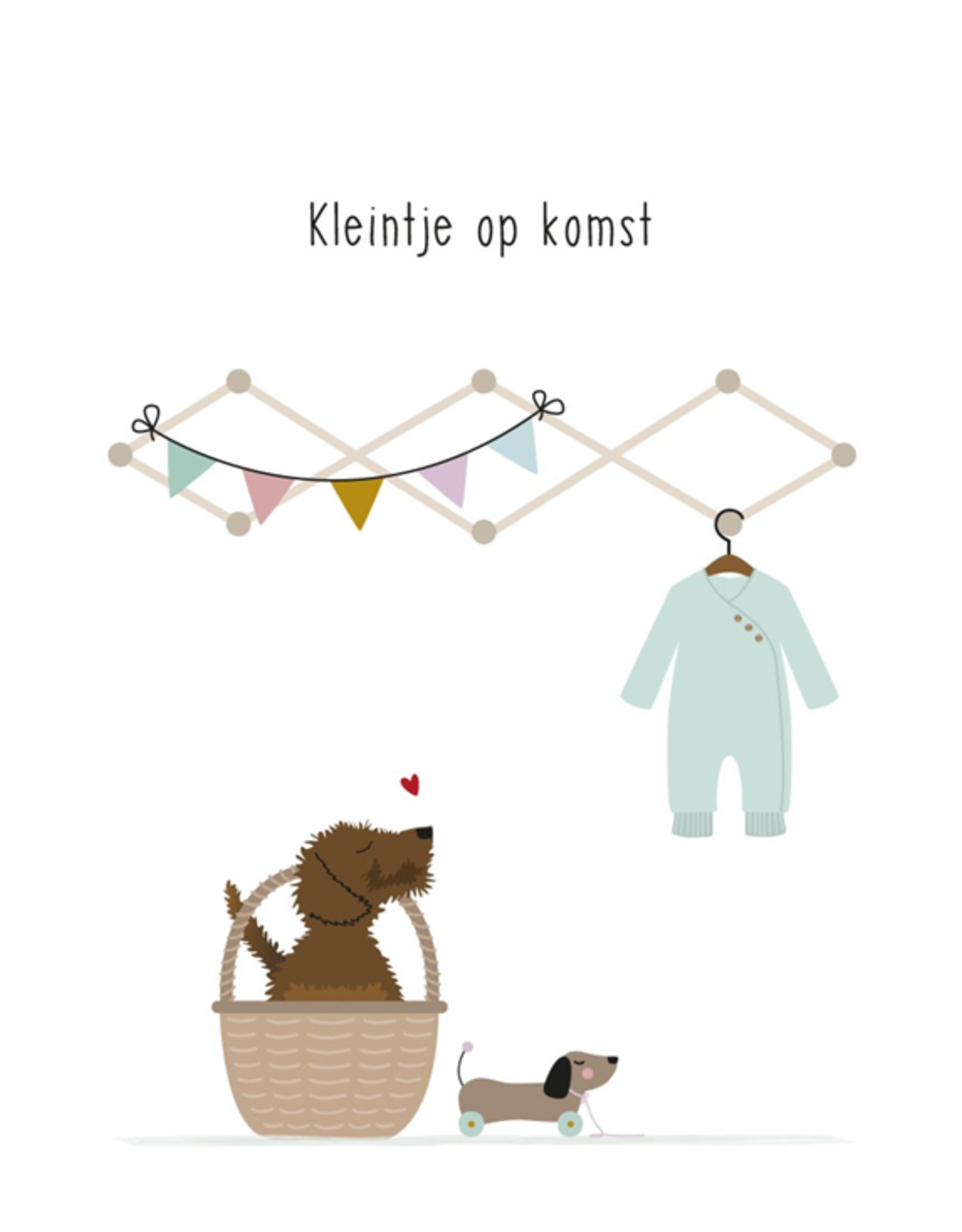 Kleintje op komst! - Wenskaart Frits