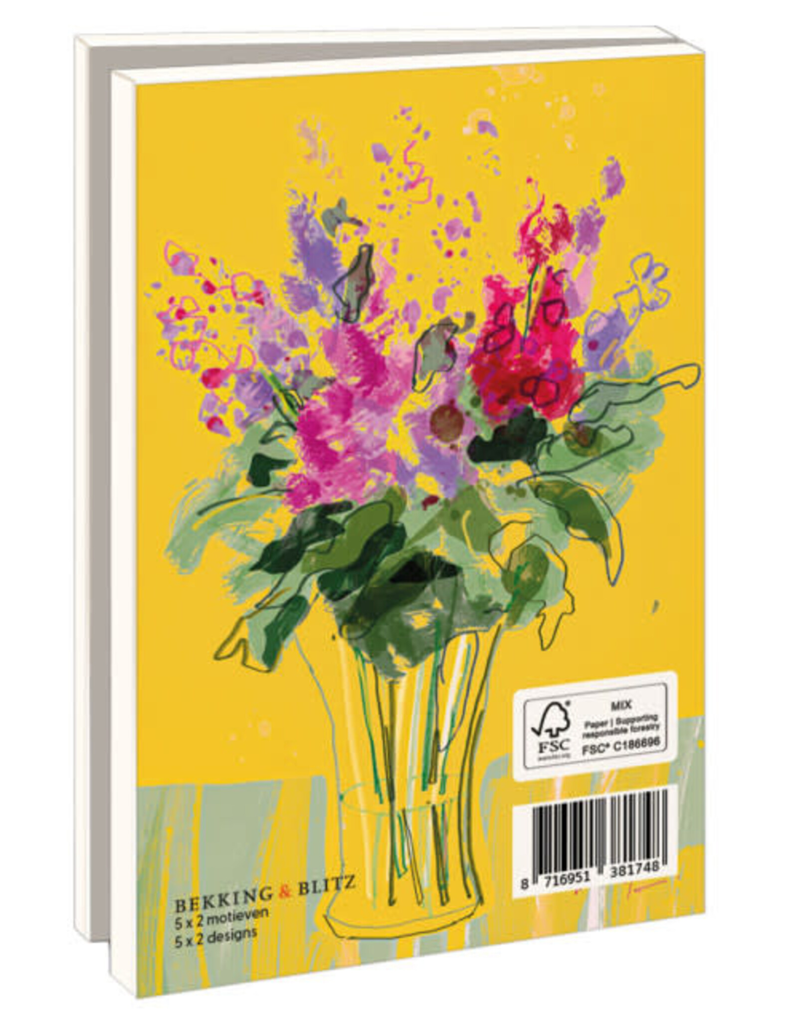 Kaartenmapje met env, klein: Atelier des fleurs, Ad van Bokhoven