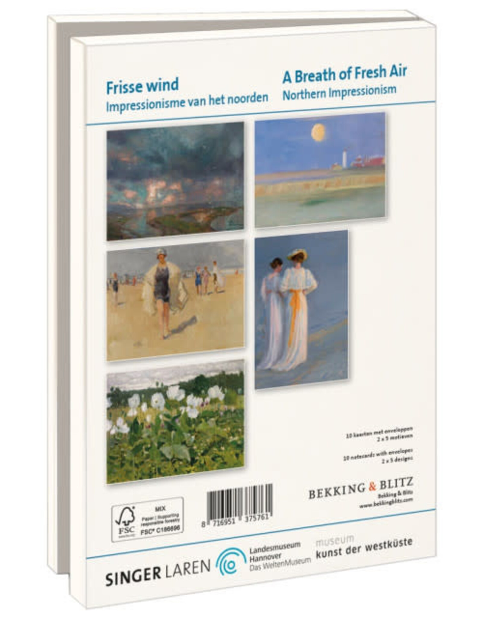 Kaartenmapje met env, groot: Frisse wind, Singer Laren