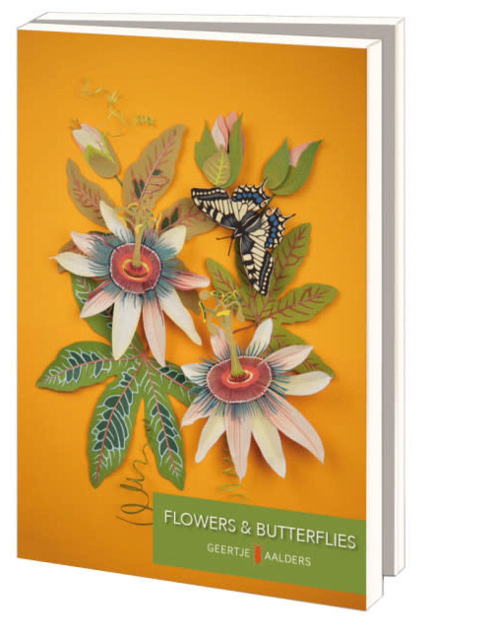 Kaartenmapje met env, groot: Flowers & Butterflies, Geertje Aalders