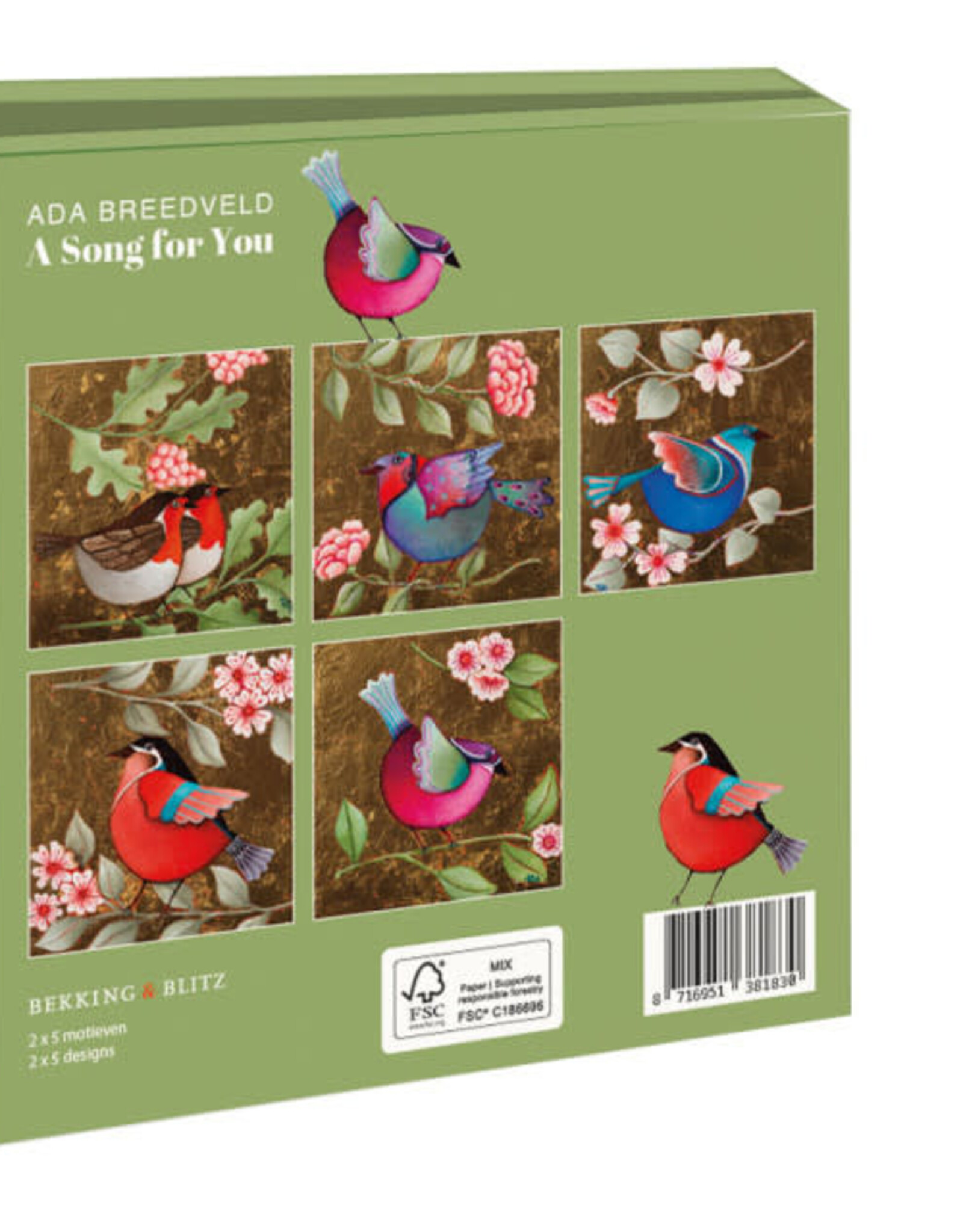 Kaartenmapje met env, vierkant: A Song for You, Ada Breedveld