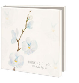 Kaartenmapje met env, vierkant: Thinking of you, Michelle Dujardin