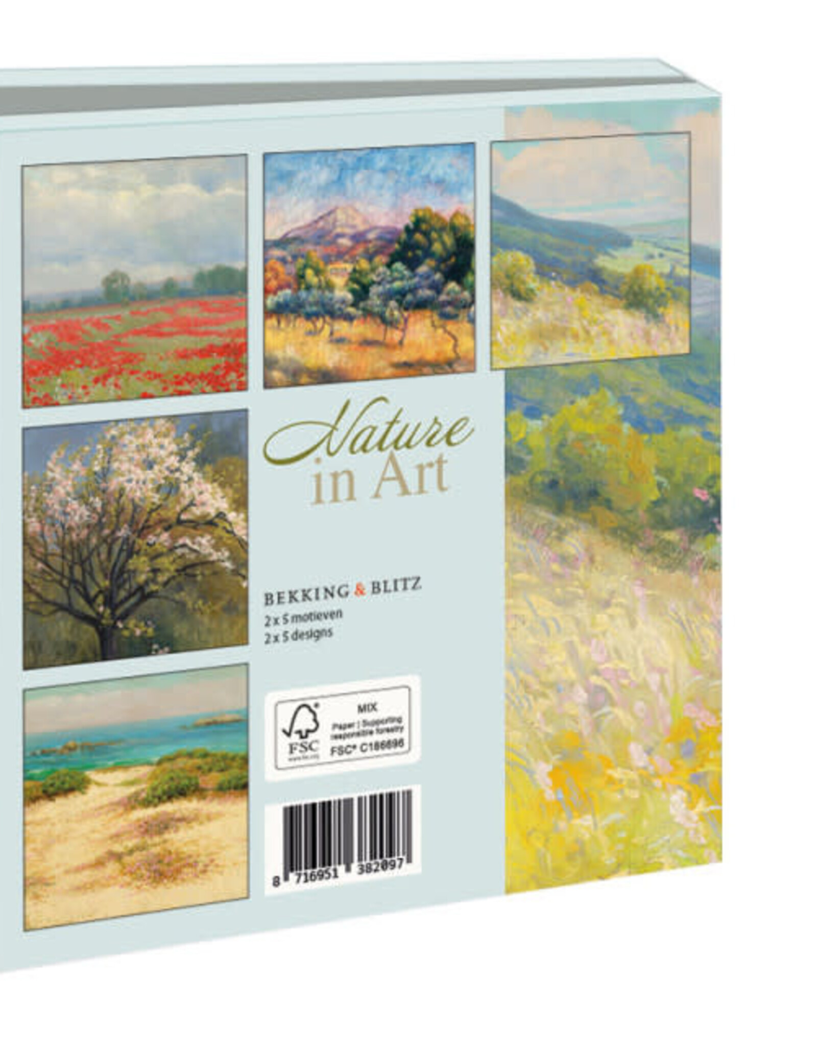 Kaartenmapje met env, vierkant: Nature in Art