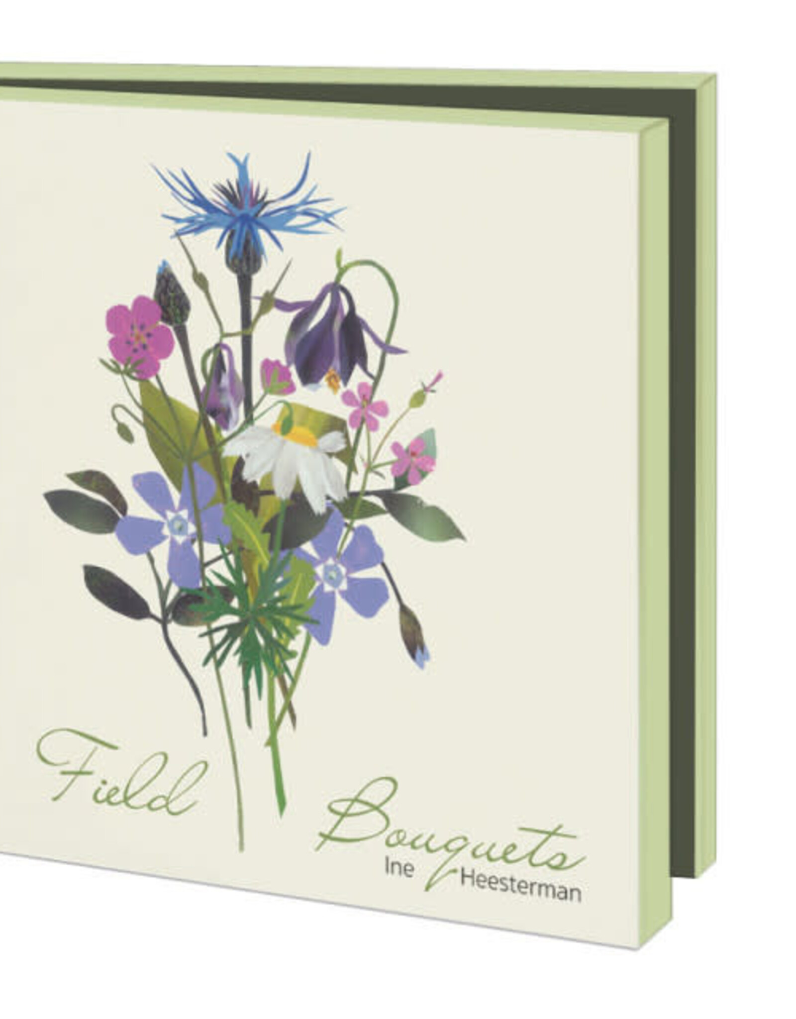 Kaartenmapje met env, vierkant: Field Bouquets, Ine Heesterman
