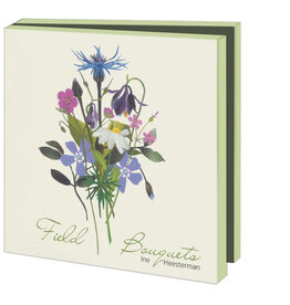 Kaartenmapje met env, vierkant: Field Bouquets, Ine Heesterman