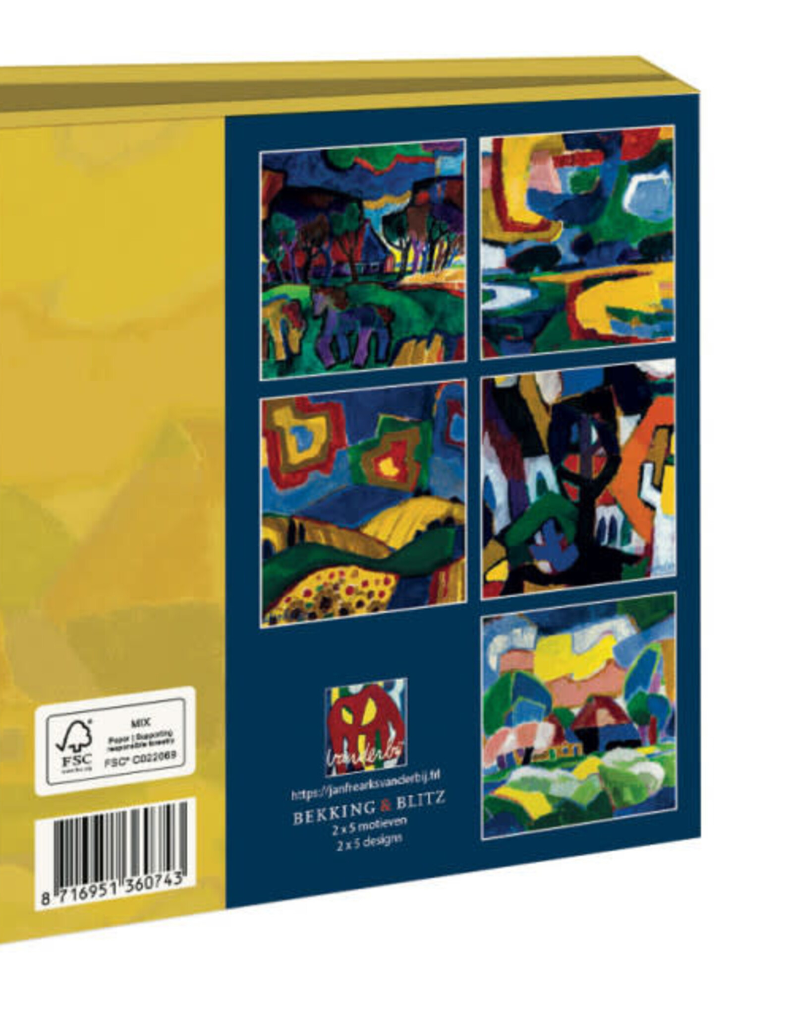 Kaartenmapje met env, vierkant: Jan Frearks van der Bij