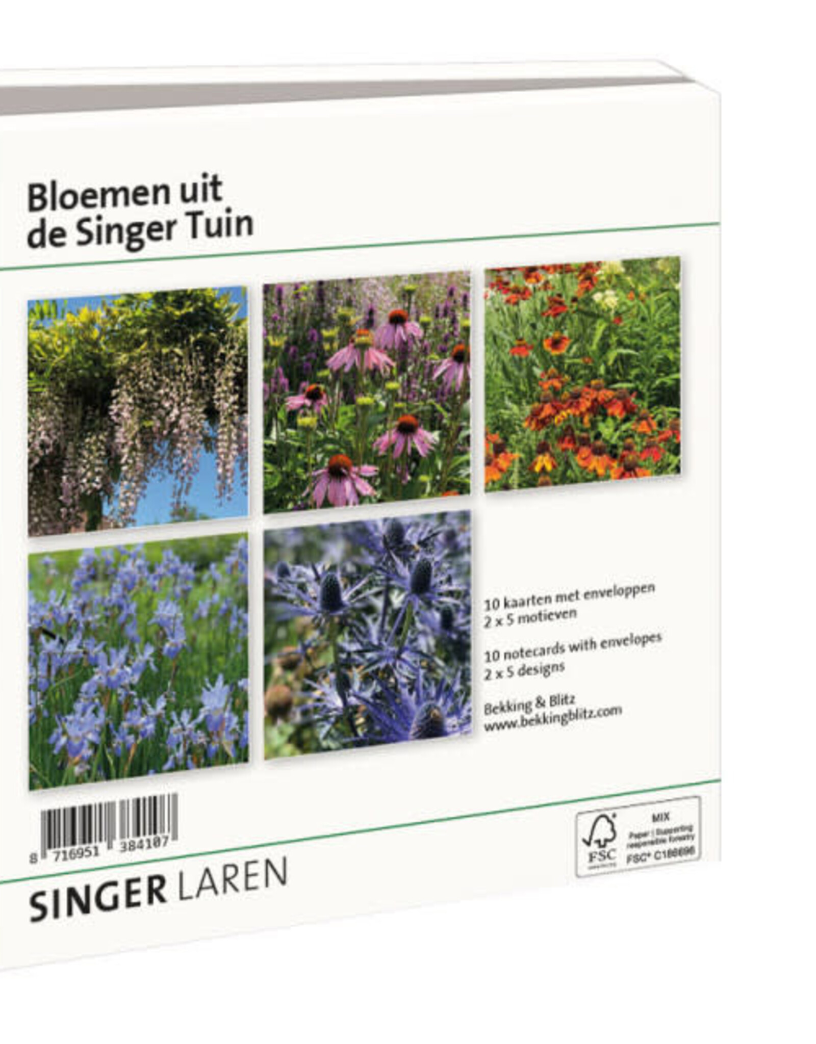 Kaartenmapje met env, vierkant: Tuin, Singer Laren