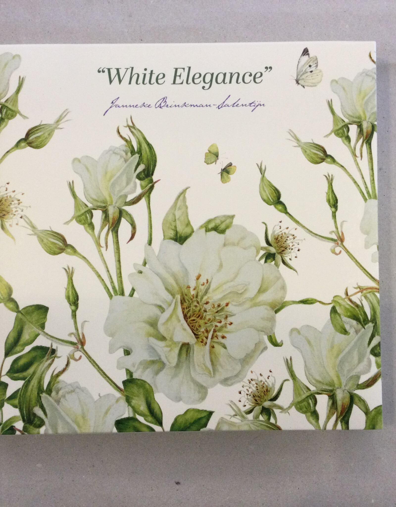 Kaartenmapje met env. vierkant: White Elegance, Janneke Brinkman-Salentijn
