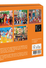 Kaartenmapje met env, vierkant: Village Party, Inez Art