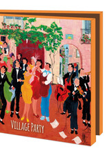 Kaartenmapje met env, vierkant: Village Party, Inez Art