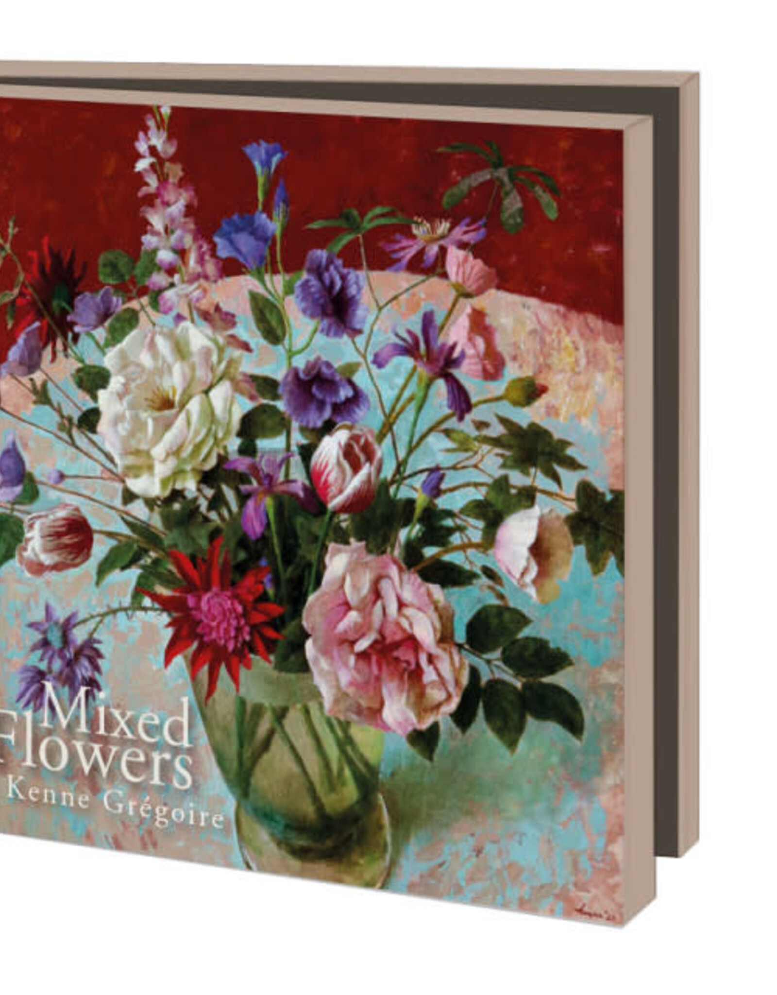 Kaartenmapje met env, vierkant: Mixed Flowers, Kenne Grégoire