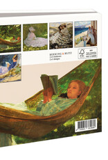 Kaartenmapje met env, vierkant: Reading in Art