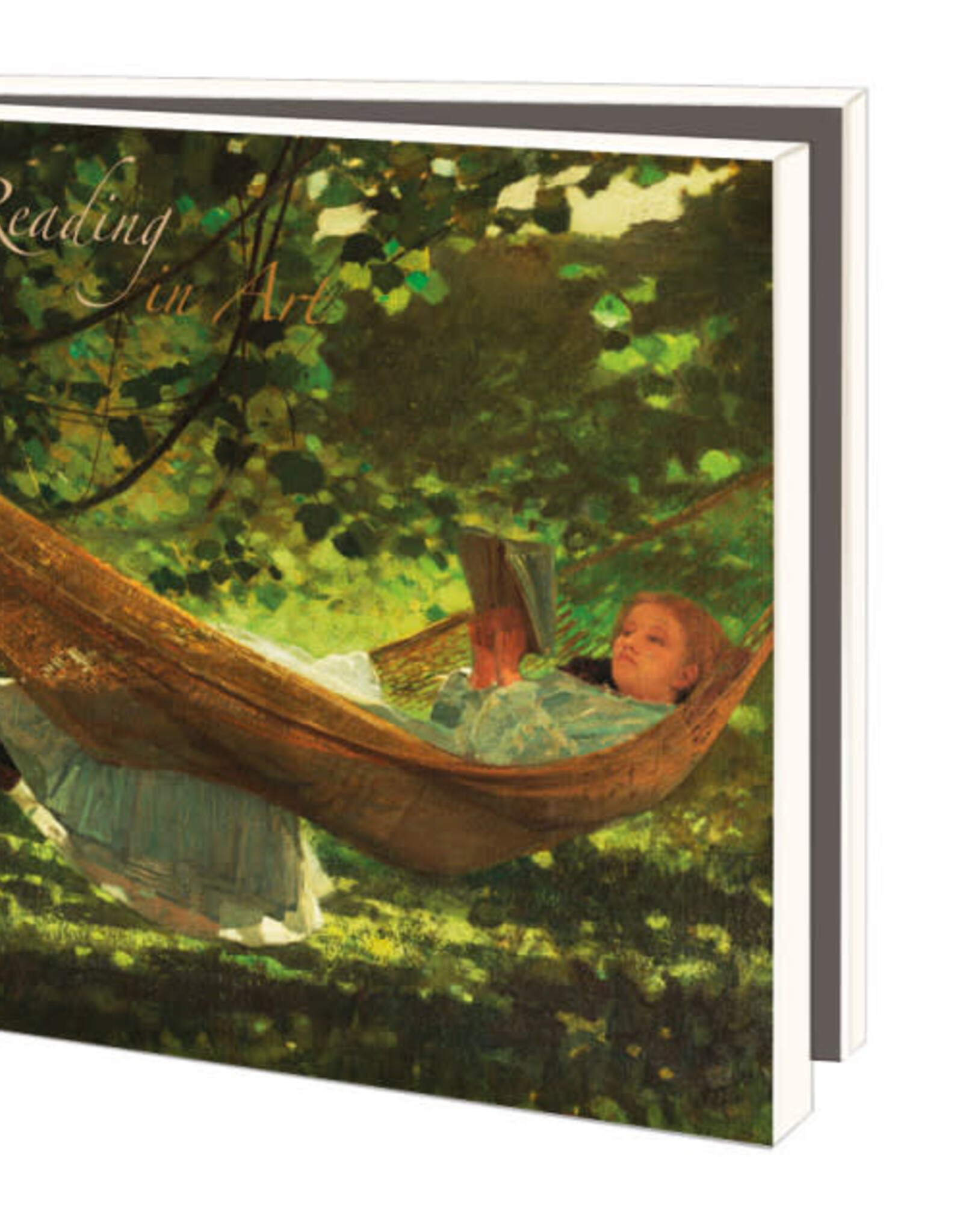 Kaartenmapje met env, vierkant: Reading in Art