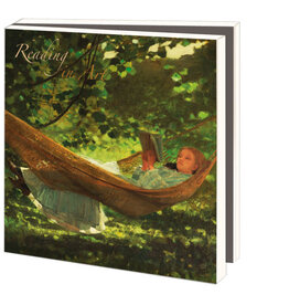 Kaartenmapje met env, vierkant: Reading in Art
