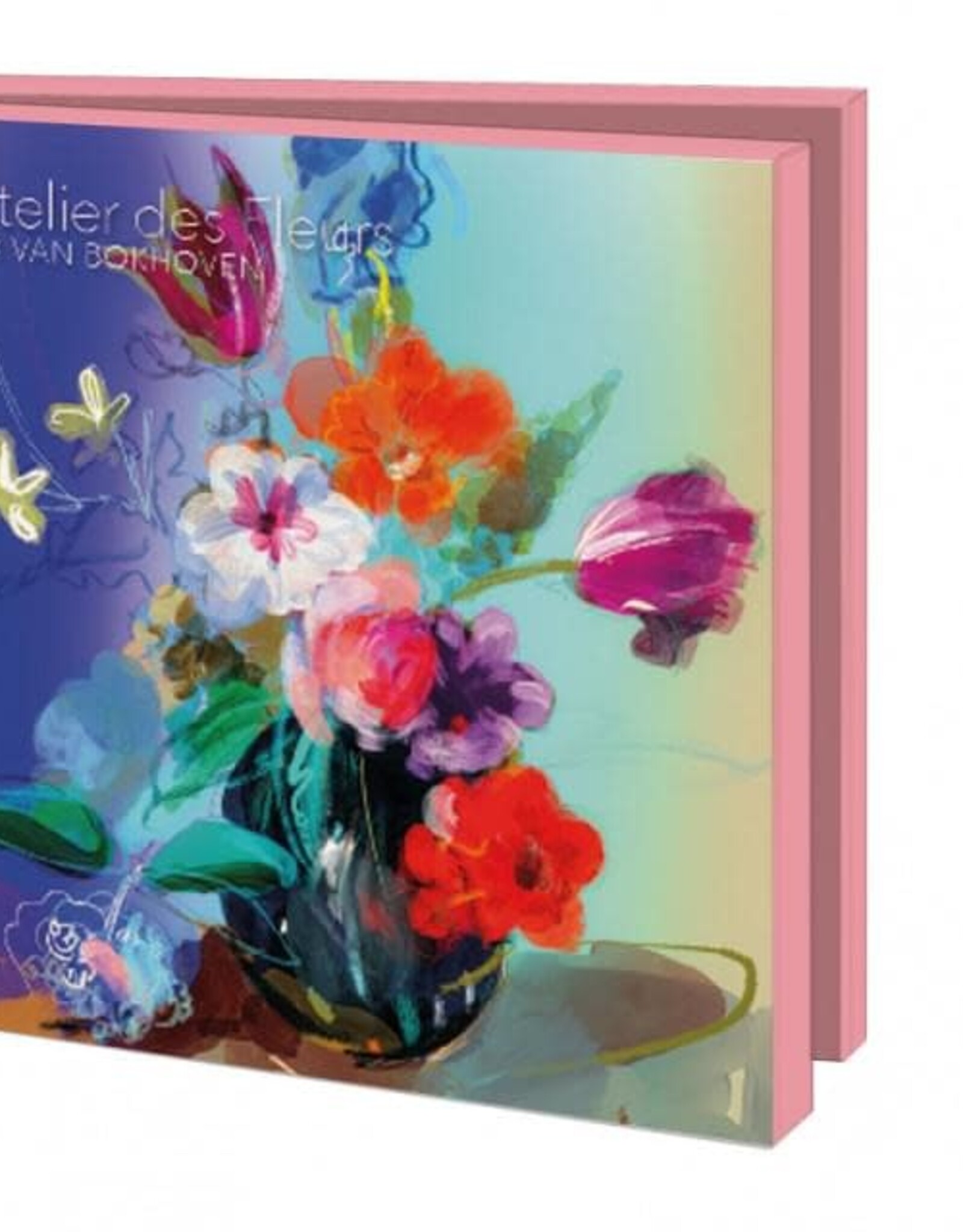 Kaartenmapje met env, vierkant: Ateliers des Fleurs, Ad van Bokhoven