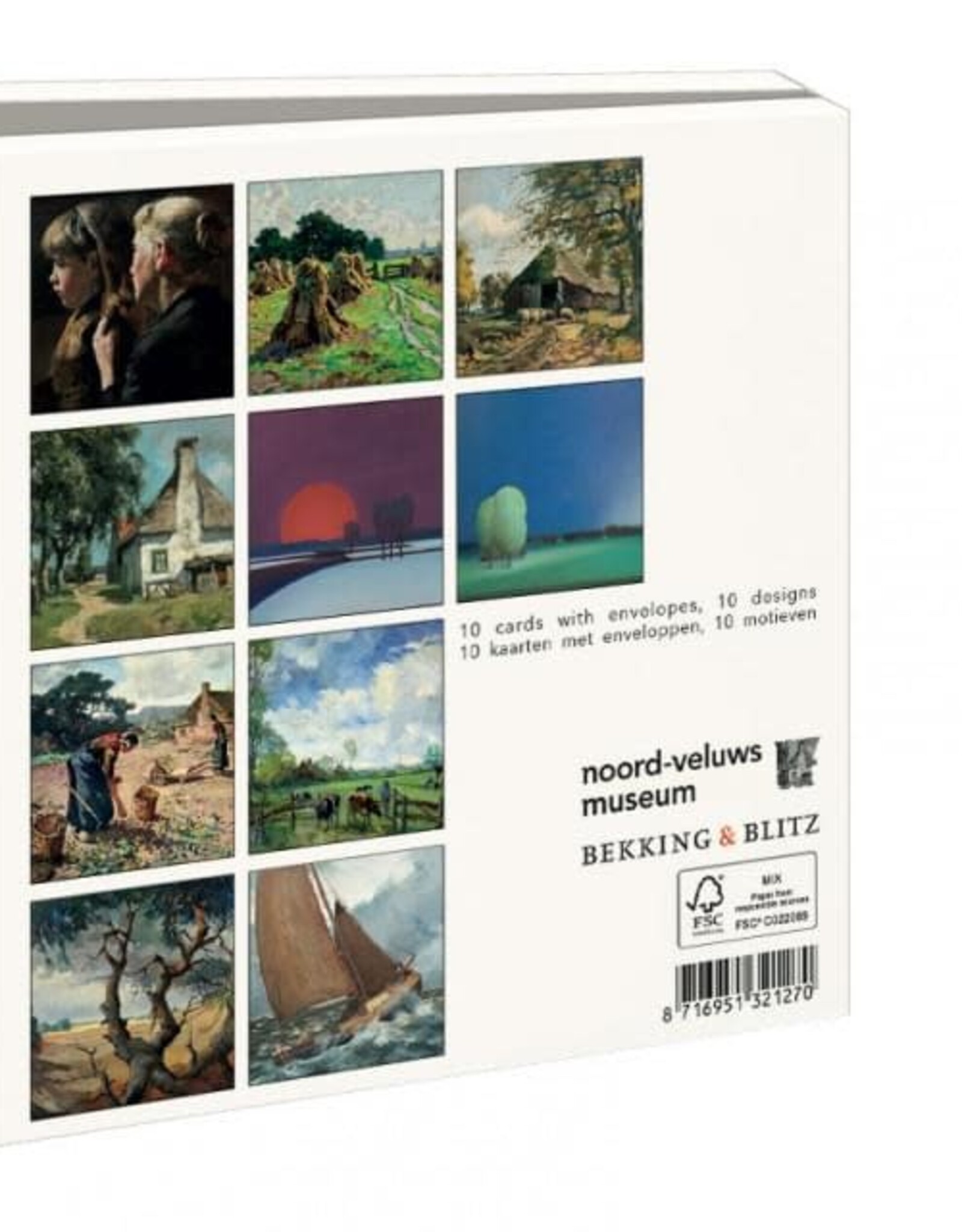 Kaartenmapje met env, vierkant: Noord-Veluws Museum