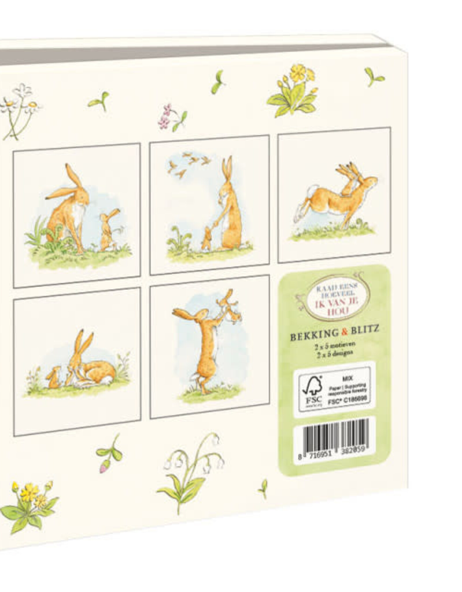Kaartenmapje met env, vierkant: Guess How Much I Love You, Sam McBratney and Anita Jeram
