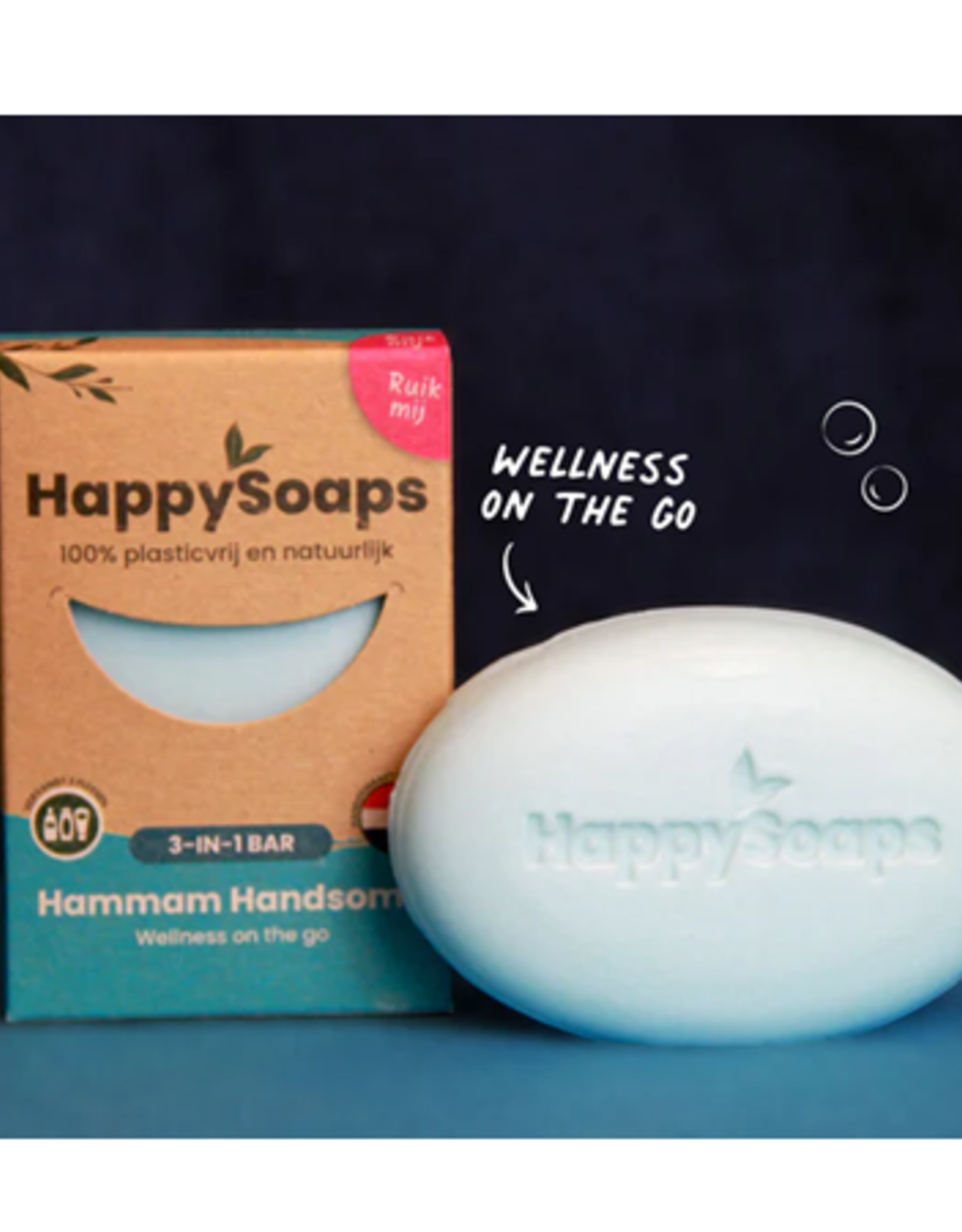 HappySoaps 3-in-1 Bar - Hammam Handsome - HappySoaps