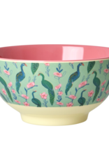 Rice Kom Melamine met Peacock Power Print - Rice