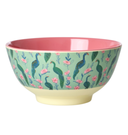 Rice Kom Melamine met Peacock Power Print - Rice