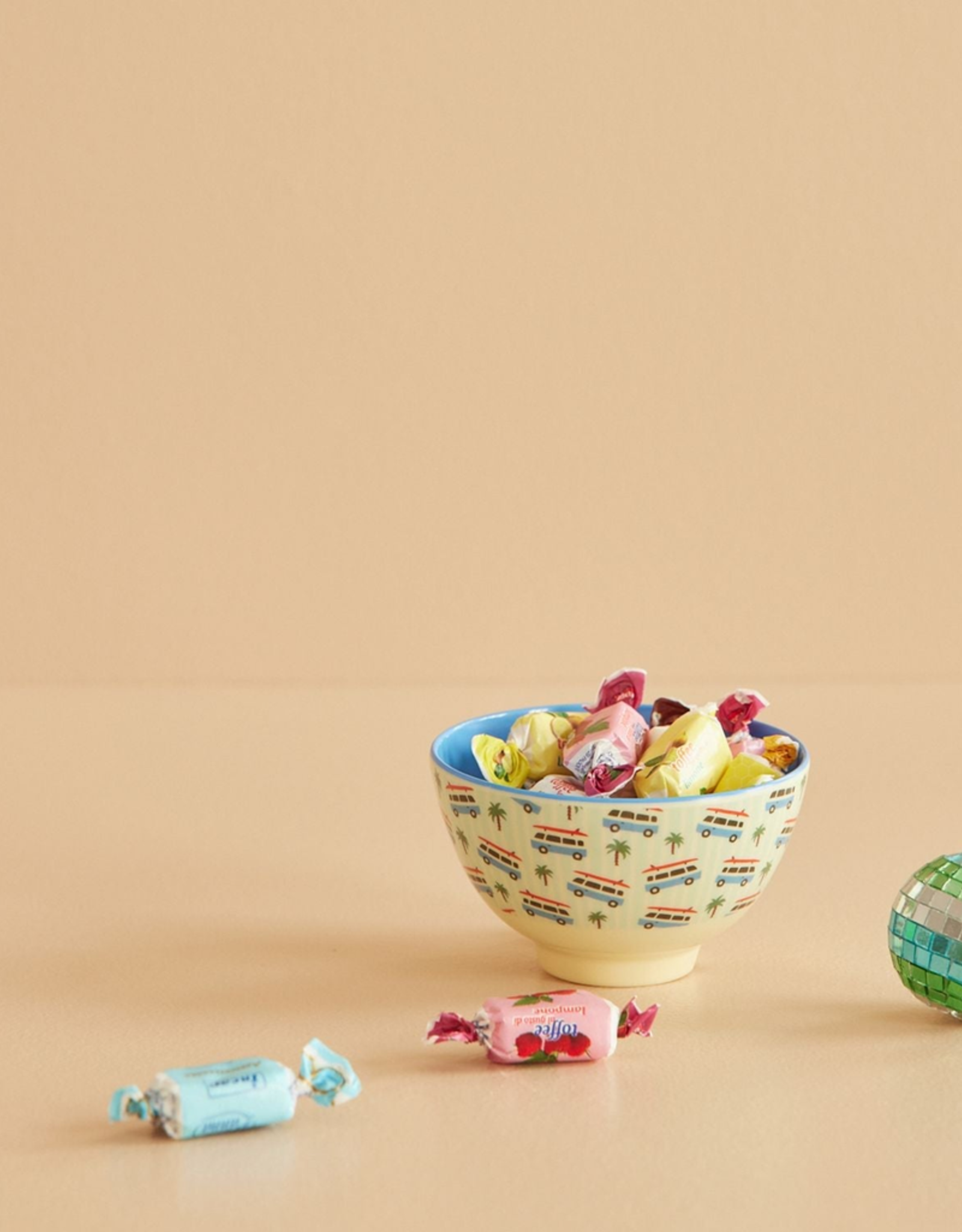 Rice Kom Melamine Small met Cars print - Rice