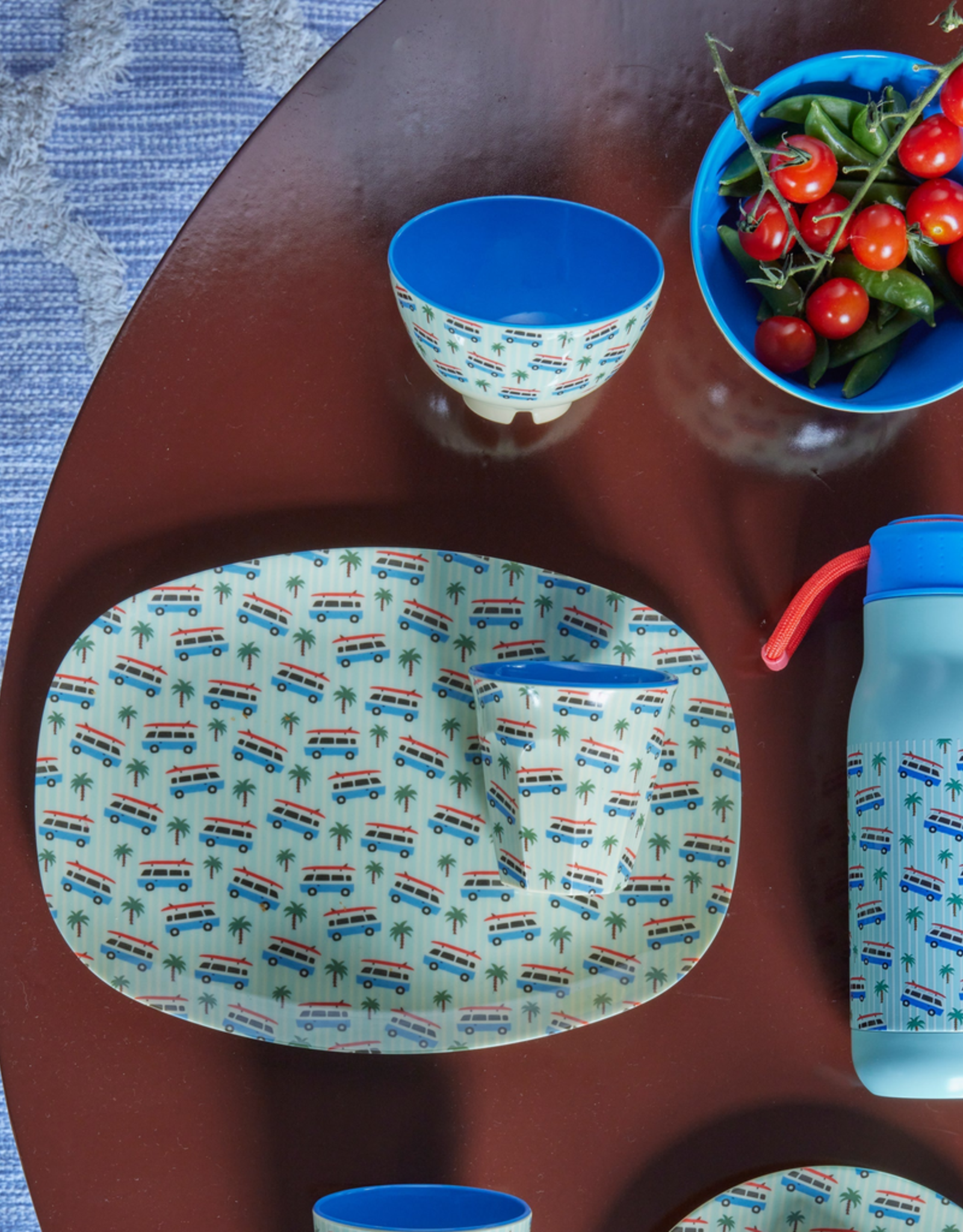 Rice Kom Melamine Small met Cars print - Rice