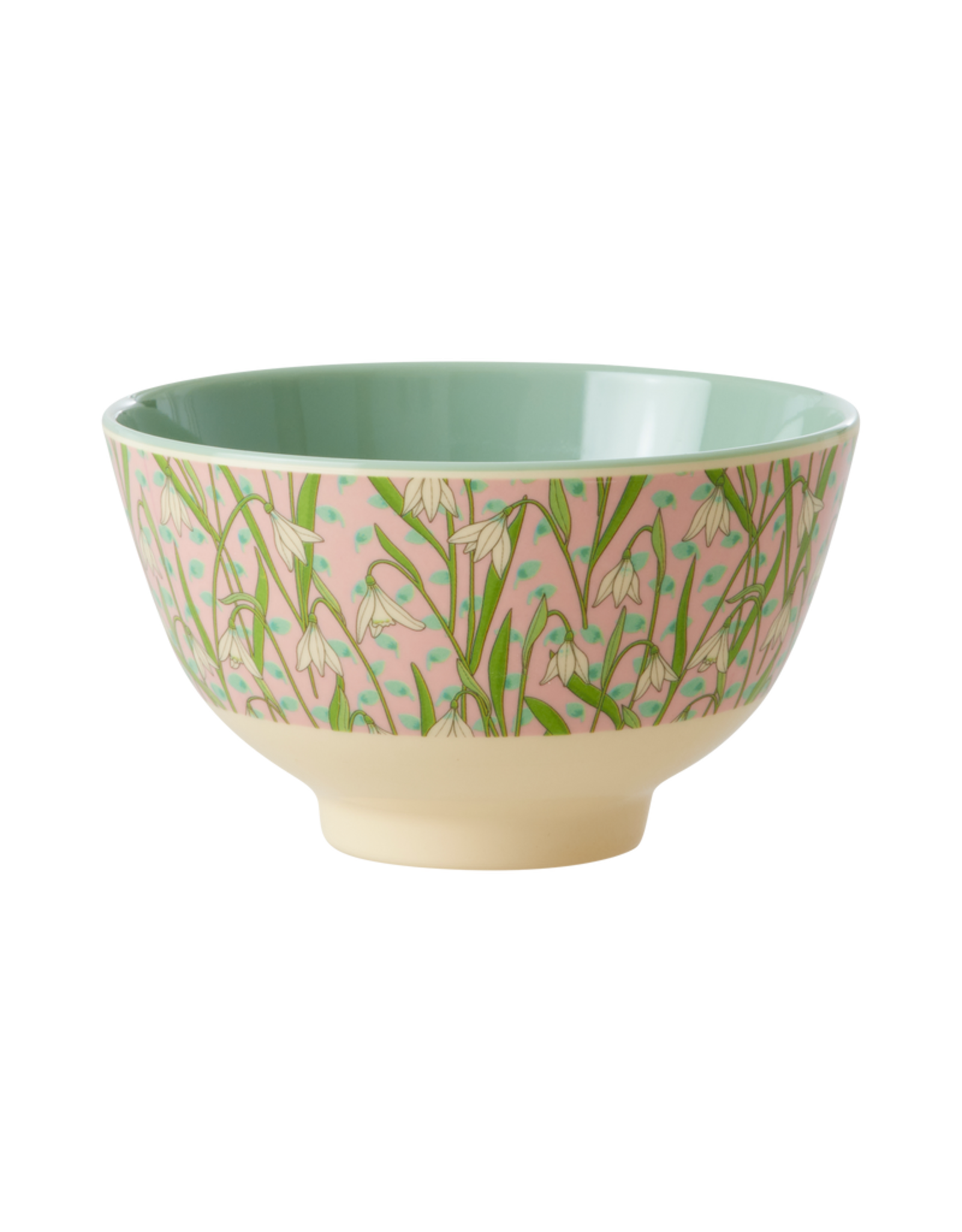 Rice Kom Melamine Small met Snowdrop Print - Rice