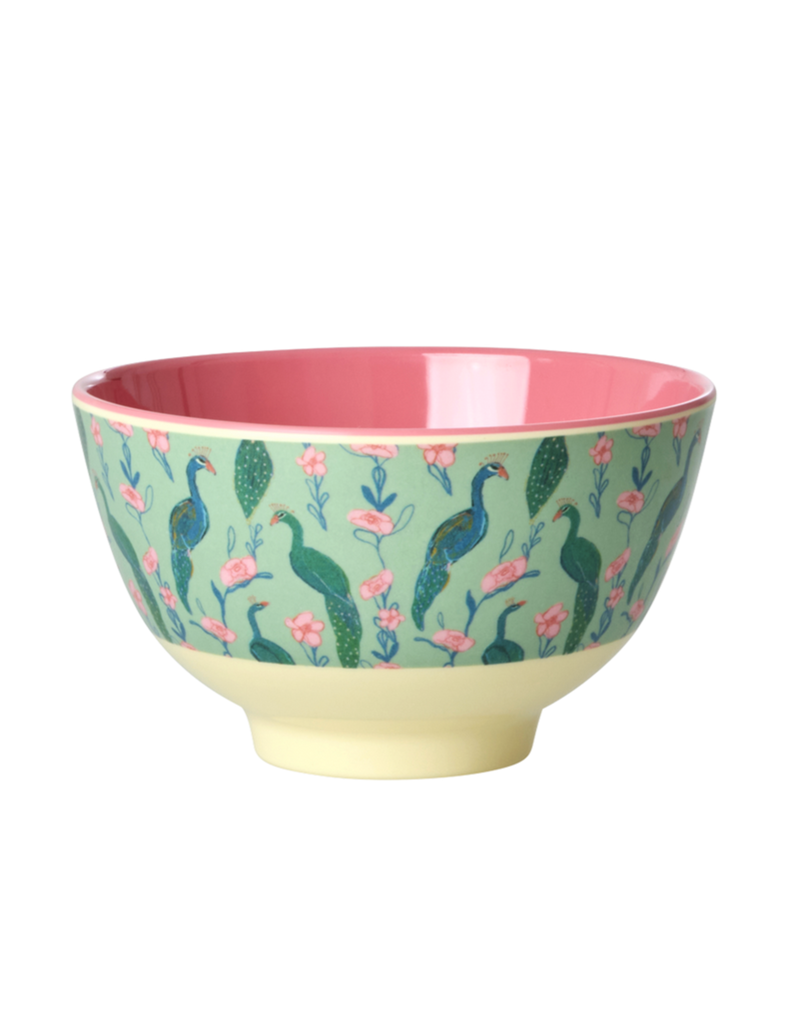 Rice Kom Melamine Small met Peacock Power Print - Rice