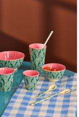 Rice Kom Melamine Small met Peacock Power Print - Rice