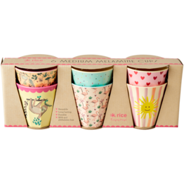 Rice Set Medium Melamine Bekers roze - Rice