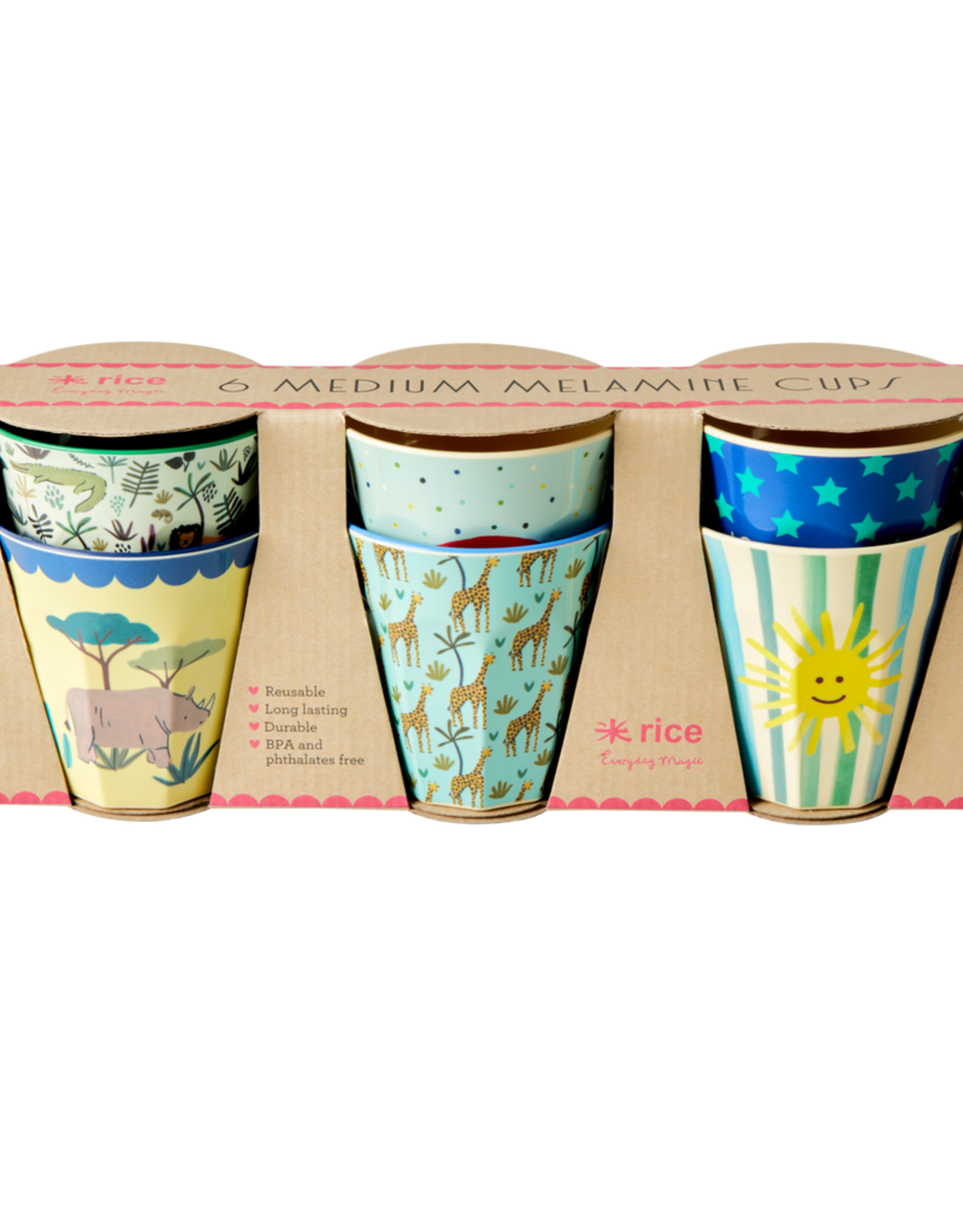 Rice Set Medium Melamine Bekers blauw - Rice