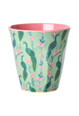 Rice Beker Melamine met Peacock Power Print - Rice