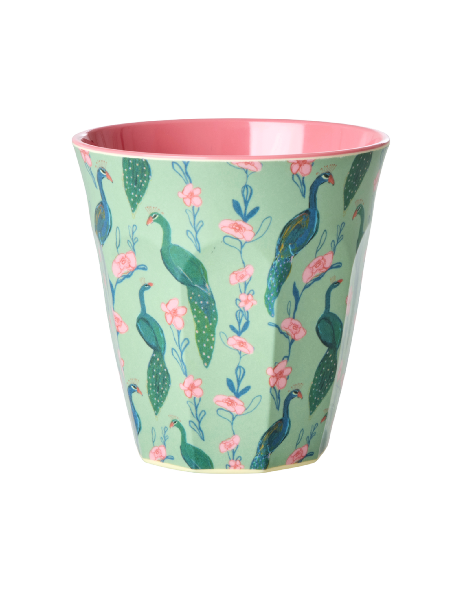 Rice Beker Melamine met Peacock Power Print - Rice