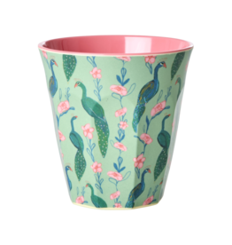 Rice Beker Melamine met Peacock Power Print - Rice
