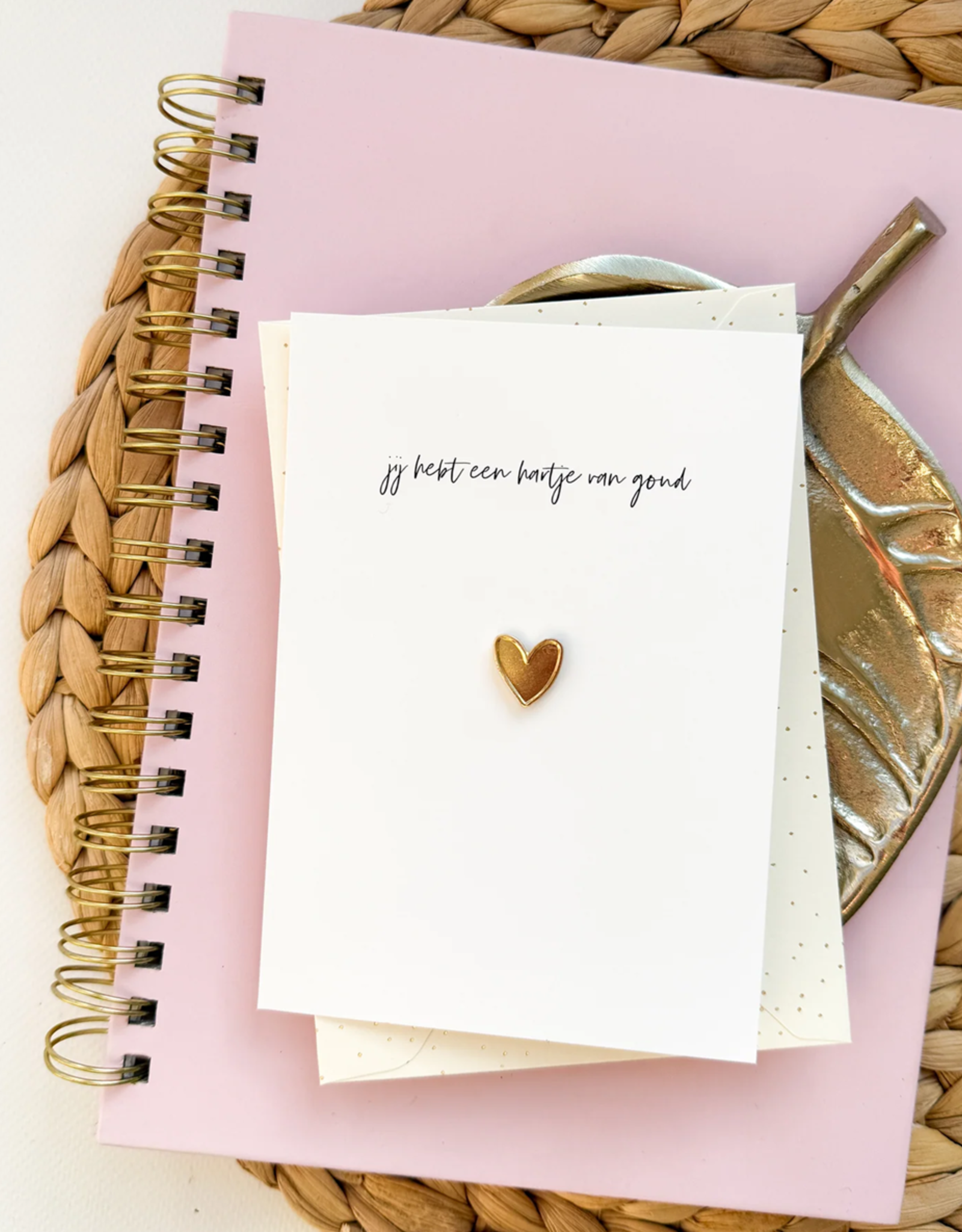 Pin "Jij hebt een hartje van goud" (incl envelop)