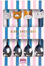 Blond Amsterdam Set van 4 Theelepels Cat - Blond Amsterdam
