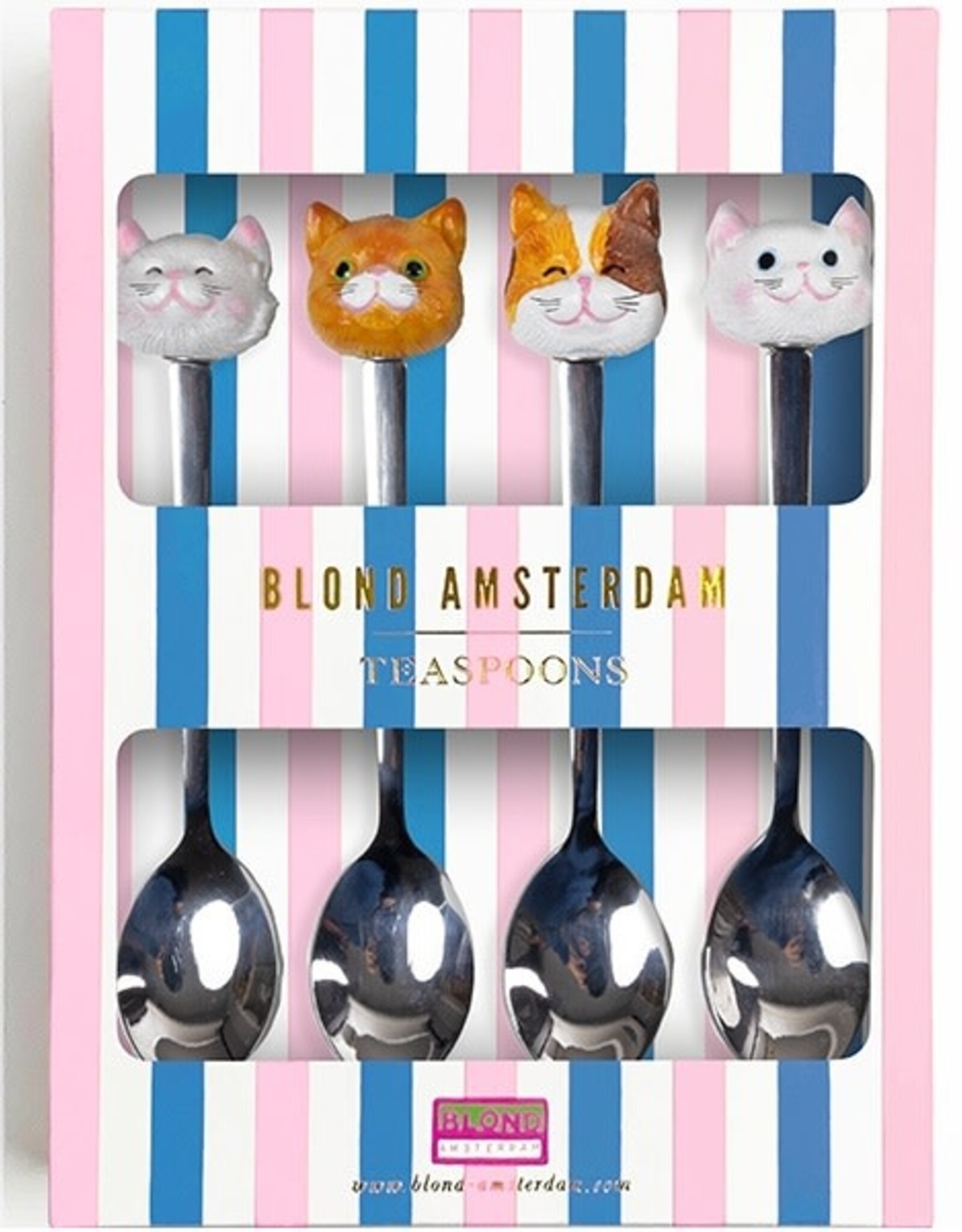 Blond Amsterdam Set van 4 Theelepels Cat - Blond Amsterdam